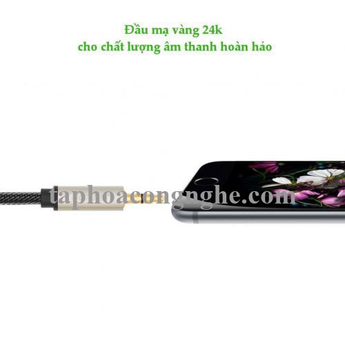 Ugreen 10601 0.5M màu xám đen cáp 3.5mm Pro audio đầu kim loại dây dù bọc chống nhiễu 50cm AV125 30010601